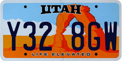 UT license plate Y328GW