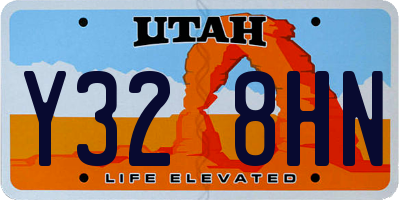 UT license plate Y328HN