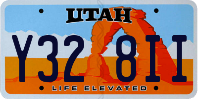 UT license plate Y328II