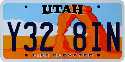 UT license plate Y328IN