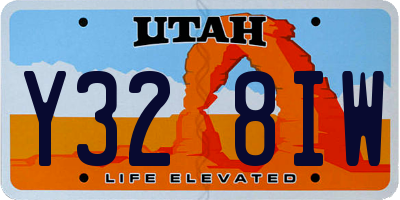 UT license plate Y328IW