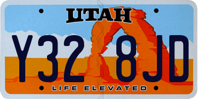 UT license plate Y328JD