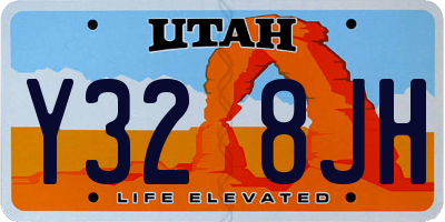 UT license plate Y328JH