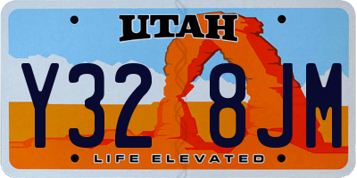 UT license plate Y328JM