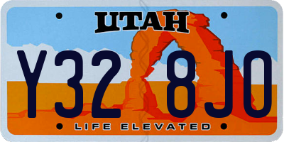 UT license plate Y328JO