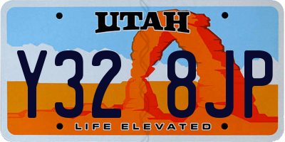 UT license plate Y328JP