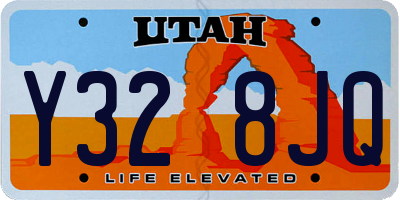 UT license plate Y328JQ