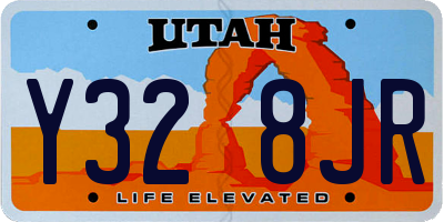 UT license plate Y328JR