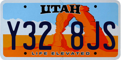 UT license plate Y328JS
