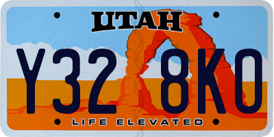 UT license plate Y328KO