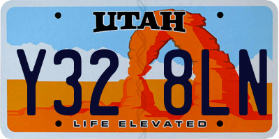 UT license plate Y328LN