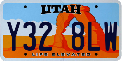 UT license plate Y328LW