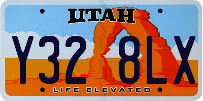 UT license plate Y328LX