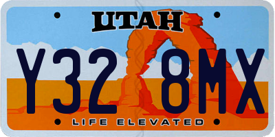 UT license plate Y328MX