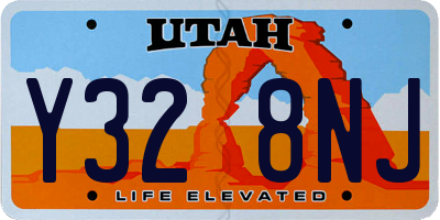 UT license plate Y328NJ