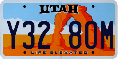 UT license plate Y328OM