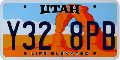 UT license plate Y328PB