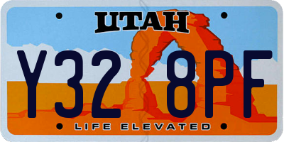 UT license plate Y328PF