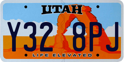 UT license plate Y328PJ
