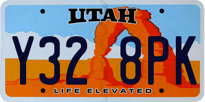 UT license plate Y328PK