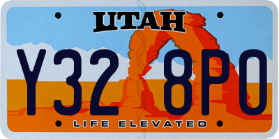 UT license plate Y328PO