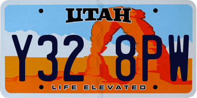 UT license plate Y328PW