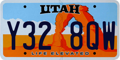UT license plate Y328QW