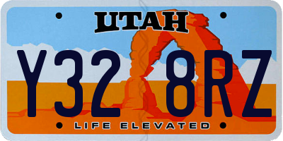 UT license plate Y328RZ