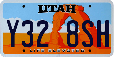 UT license plate Y328SH