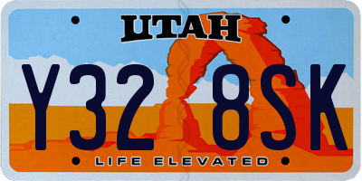 UT license plate Y328SK