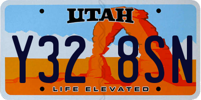 UT license plate Y328SN