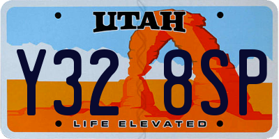 UT license plate Y328SP