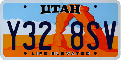 UT license plate Y328SV