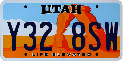 UT license plate Y328SW
