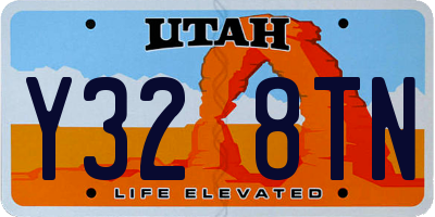 UT license plate Y328TN