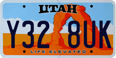 UT license plate Y328UK