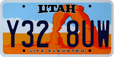 UT license plate Y328UW