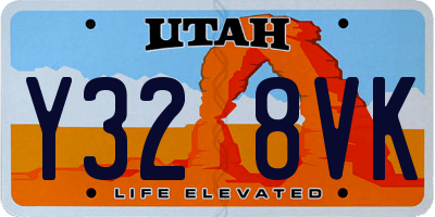 UT license plate Y328VK