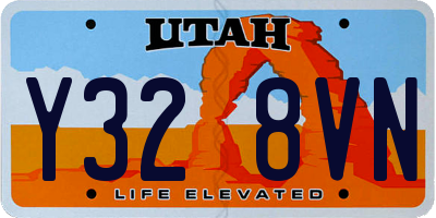 UT license plate Y328VN