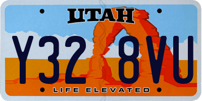 UT license plate Y328VU
