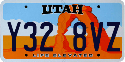 UT license plate Y328VZ