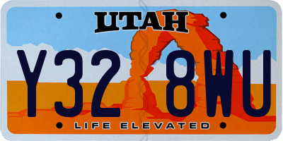 UT license plate Y328WU