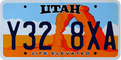UT license plate Y328XA