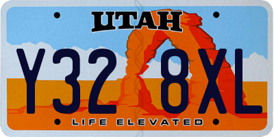 UT license plate Y328XL