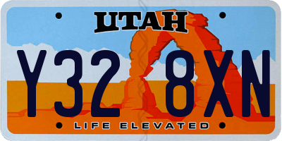 UT license plate Y328XN
