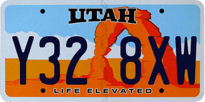 UT license plate Y328XW