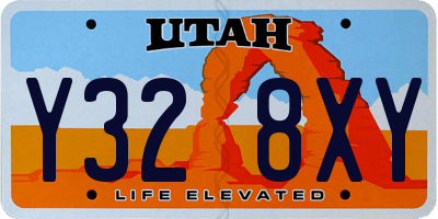 UT license plate Y328XY