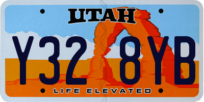 UT license plate Y328YB