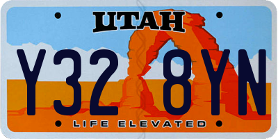 UT license plate Y328YN