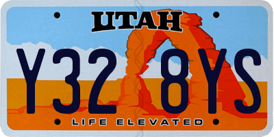UT license plate Y328YS